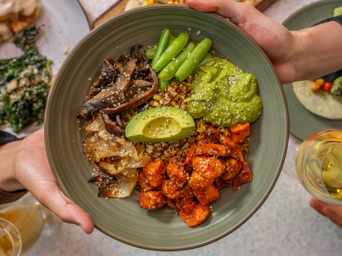 True Food Kitchen bowl held in hands